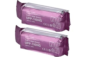 YABOYUGO UPP-110HG Ultrasound Paper Compatible for Sony, 2 Roll High Gloss Ultrasound Thermal Print Film/Media 110mm x 18m