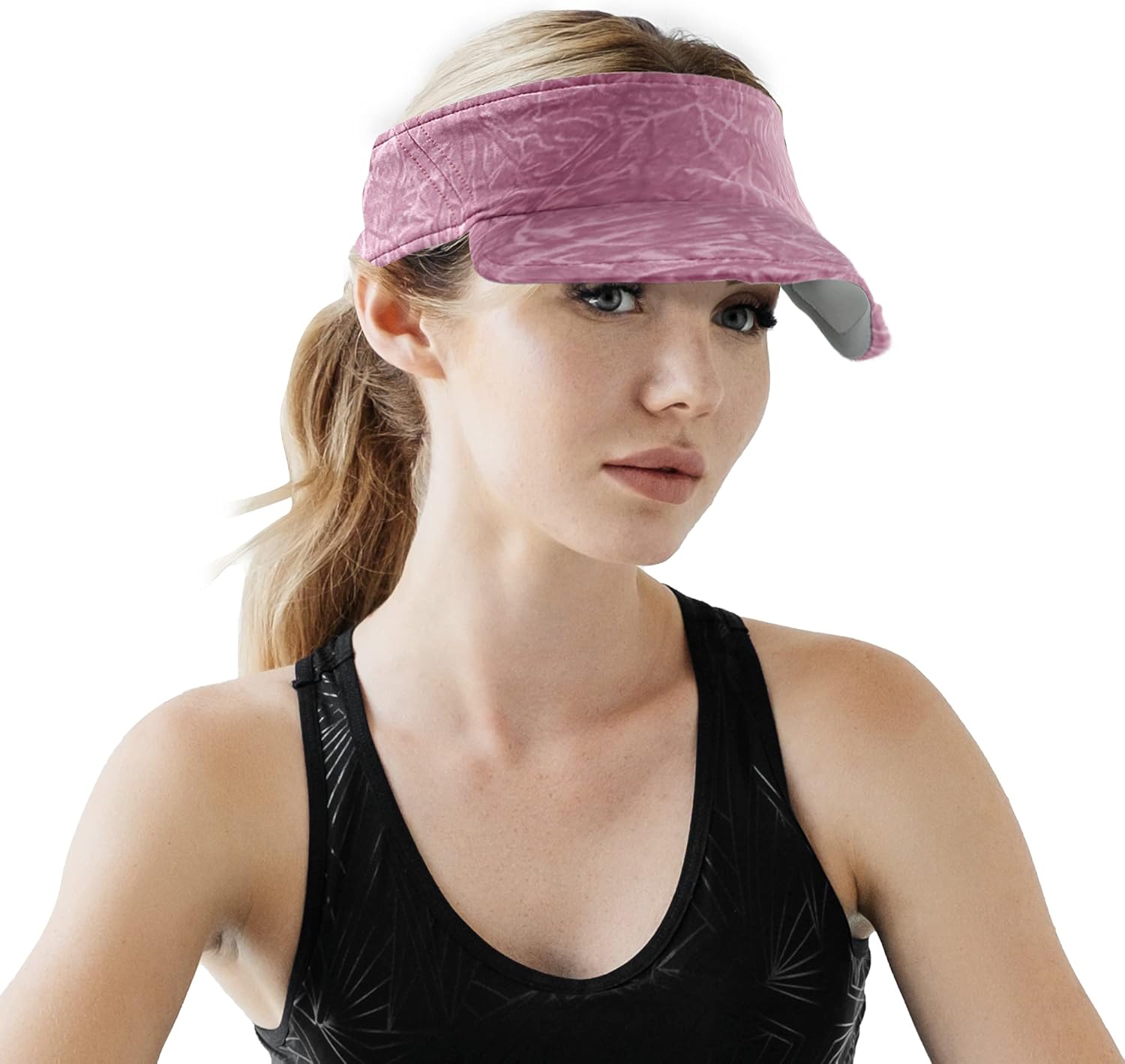 Arcweg Sun Visors for Women and Ladies Foldable Sports Visor Caps Sun Hat UV Protection Adjustable Visor Hat for Golf Cycling Fishing Tennis Running Jogging and Other Sports Pink: Clothing