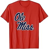 Mississippi Ole Miss Rebels Icon Red Officially Licensed T-Shirt
