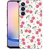 SuzaCase Back Case for Samsung Galaxy A25 5G, Samsung A25 Case with Stylish Cherry Pink Pattern Design Printed Cute, Sleek Durable Hardshell Protective Phone Case/Cover for Samsung A25 5G