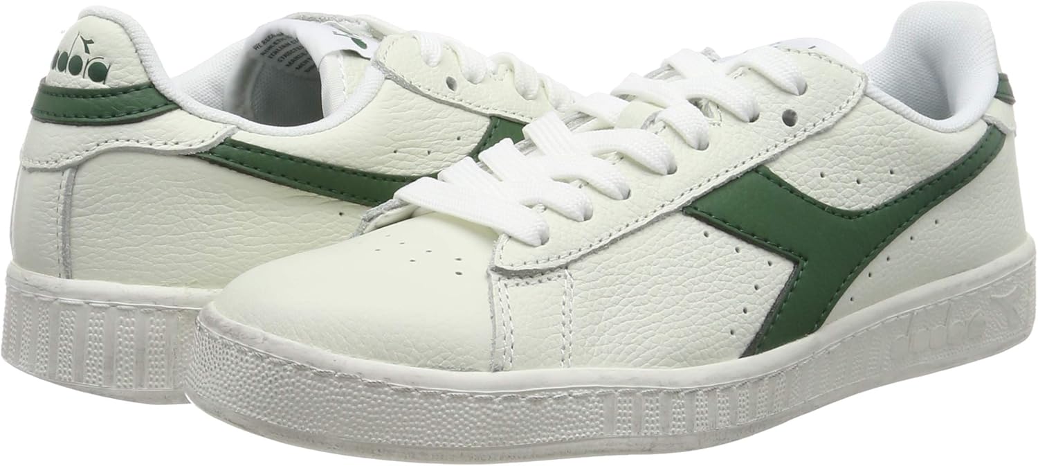 GAME Classic Diadora low Man 44 Bianco Sneaker waxedVERDE