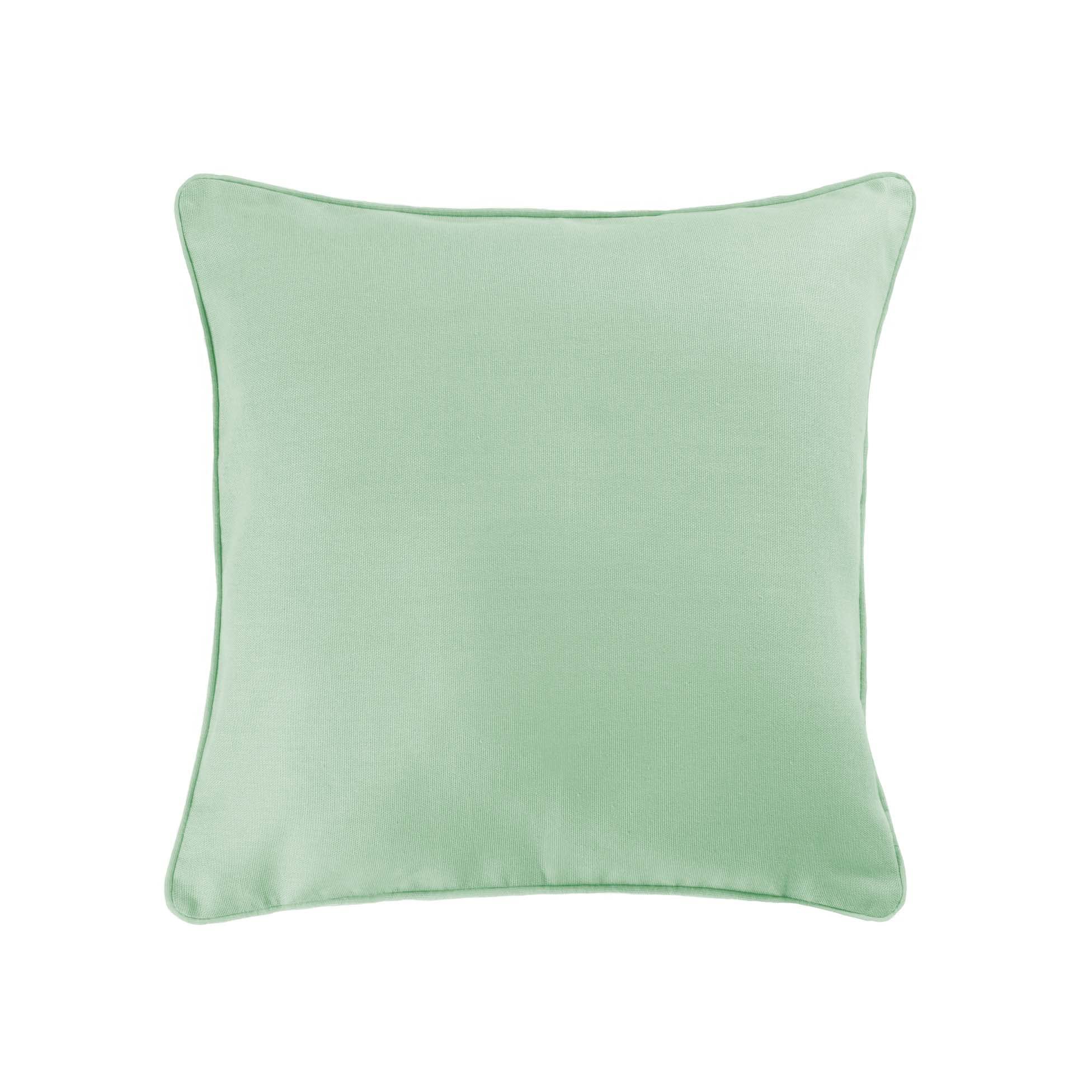 douceur d'intérieur, Cushion Cover 40 x 40 cm Sage, Cotton, Panama