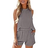 SHEWIN Women's Summer 2 Piece Outfits Shorts Sets Matching Set Loungewear 2026
