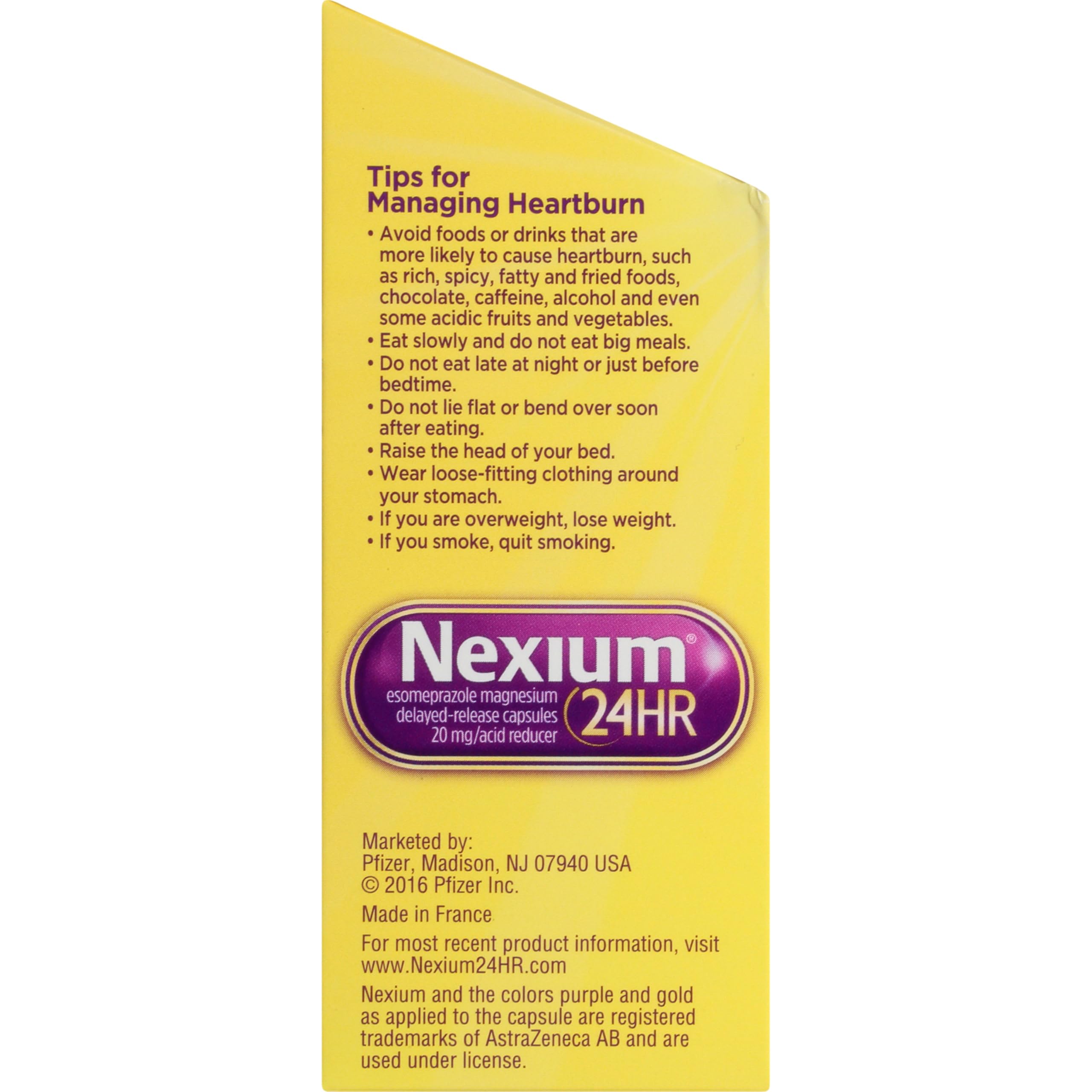 Nexium 24HR Acid Reducer Heartburn Relief Capsules for All-Day and All-Night Protection from Frequent Heartburn, Heartburn Medicine with Esomeprazole Magnesium - 42 Count