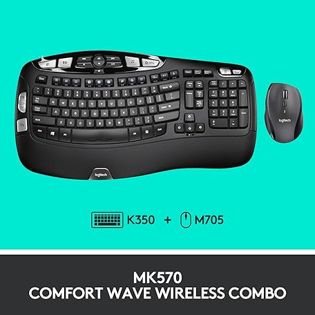 Mua Logitech MK570 Wireless Wave Keyboard and Mouse Combo, Black trên ...