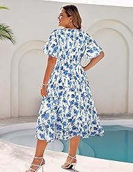 Hanna Nikole Women's Plus Size Boho Floral Maxi