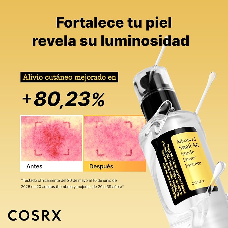 Snail Mucin 96% Power Face Serum 3.38 fl oz 100ml, Serum Hidratante para el Rostro, Cuidado Personal, Piel Brillante bajo el Maquillaje, Cuidado de la Piel Coreano, Belleza Coreana — foto 2 de 7