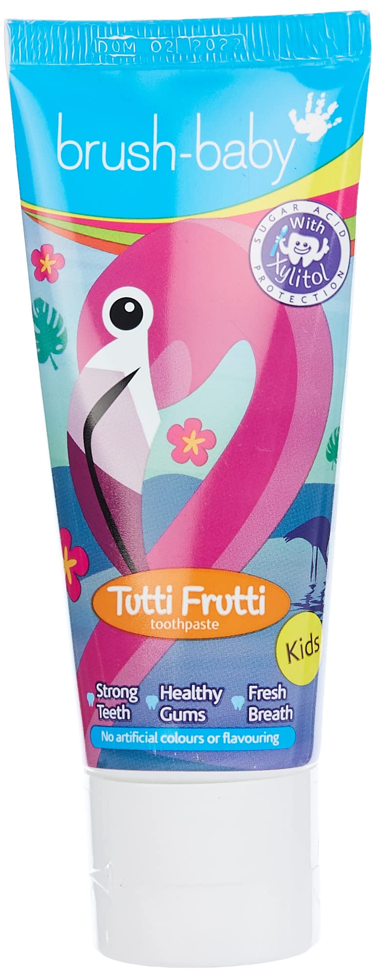 Brush-Baby Tutti Frutti Toothpaste for Kids | Stage 3 - Kids | 3+ Years | Delicious Fruity Flavour, with Xylitol & Fluoride for Strong Teeth, Healthy Gums & Fresh Breath