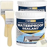 Waterproof Sealant 70 Oz Clear, TUFINEIN Transparent Waterproof Coating Water-Based Invisible Agent Roofs, Walls, Garden, Terraces Indoor &amp; Outdoor