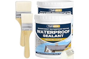 Waterproof Sealant 70oz Clear, TUFINEIN Transparent Waterproof Coating Water-Based Invisible Agent Roofs, Walls, Garden, Terraces Indoor & Outdoor