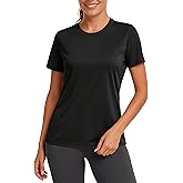 KINSWT Women's UPF 50+ Sun Shirts UV Protection Short Sleeve Rash Guard Swim Shirts Quick Dry Athletic Workout Tops