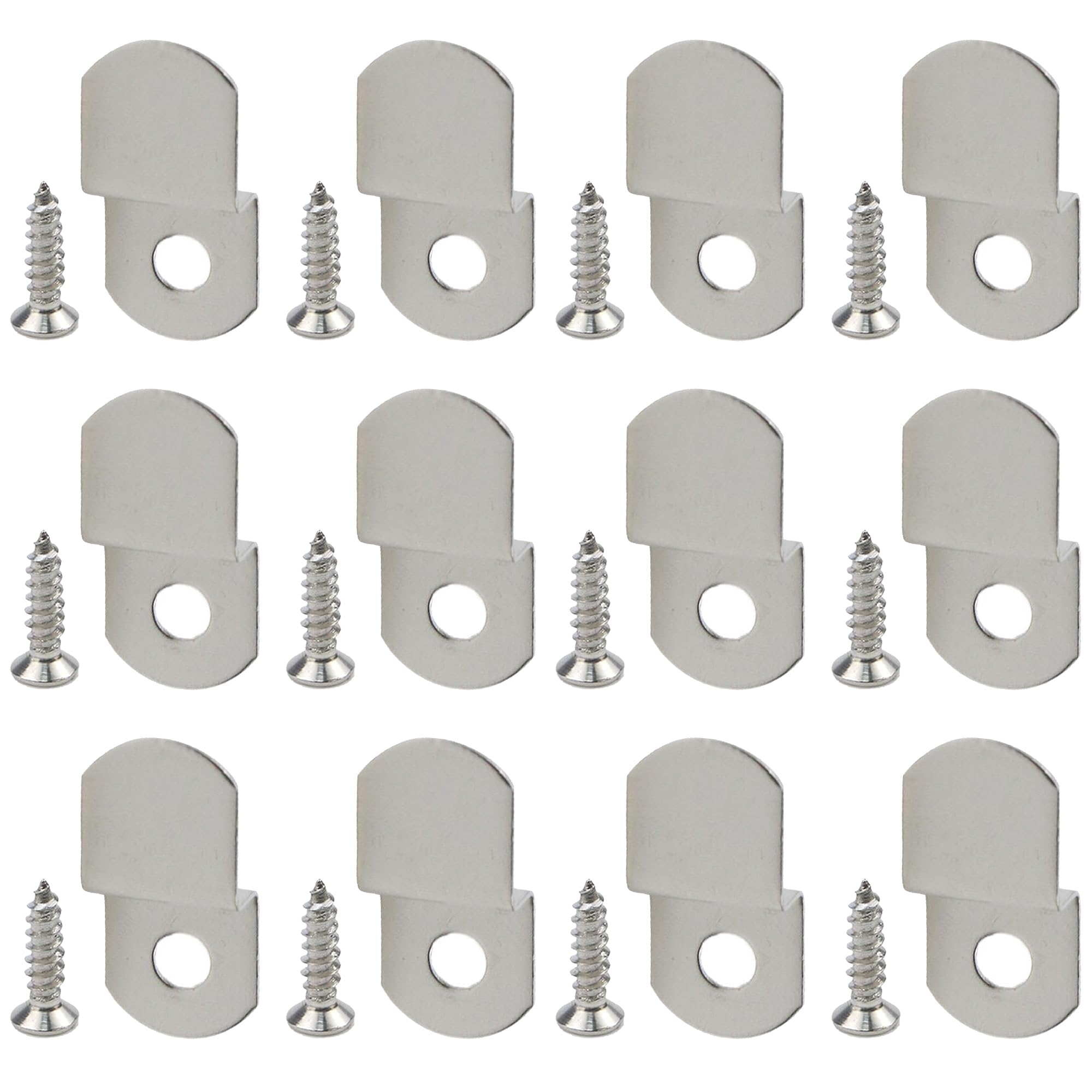 Photo 1 of 1/4 Inch Offset Canvas Clips 120Pcs, Z Shape Picture Framing & Mirror Mounting Clips with Screws for Stretcher Bar, Frame Back, and Canvas Painting