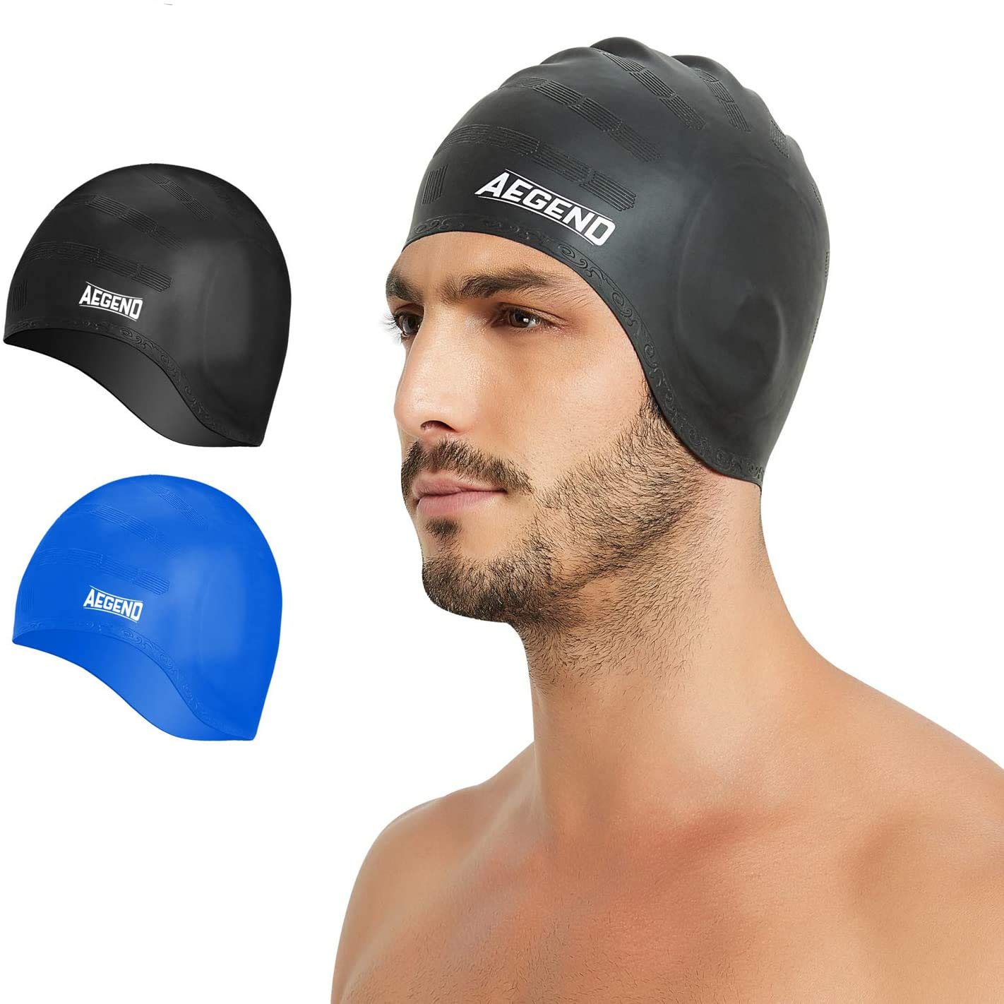 2 Pack Swimming Caps,Swim Caps Bathing 