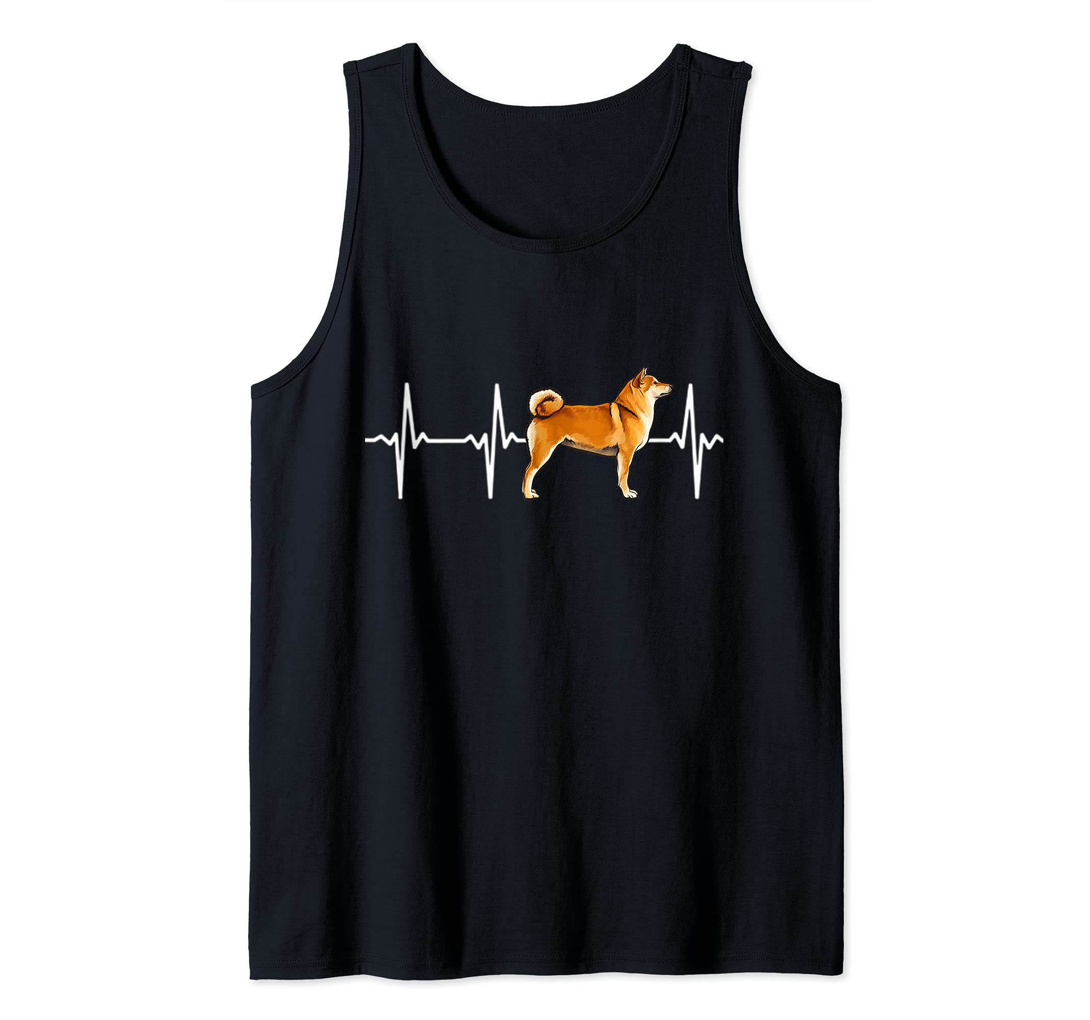 Shiba Inu Heartbeat Love My Dog Tank Top