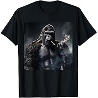 Funny Monkey Cigar Gorilla Smoking Cigarette Animal Lover T-Shirt :  Clothing, Shoes & Jewelry