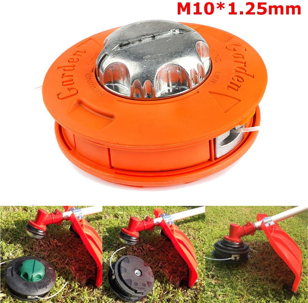 Alloy Universal Twister Bump Feed Line Trimmer Head Whipper Brush Cutter Brushcutter, Thread Size M10x1.25 Left Hand Lawn Mower - Image 5