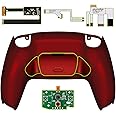 eXtremeRate Scarlet Red Back Paddles Programable Rise 2.0 Remap Kit for PS5 Controller BDM-010 020, Upgrade Board & Redesigned Back Shell & Back Buttons Set for PS5 Controller - Without Controller