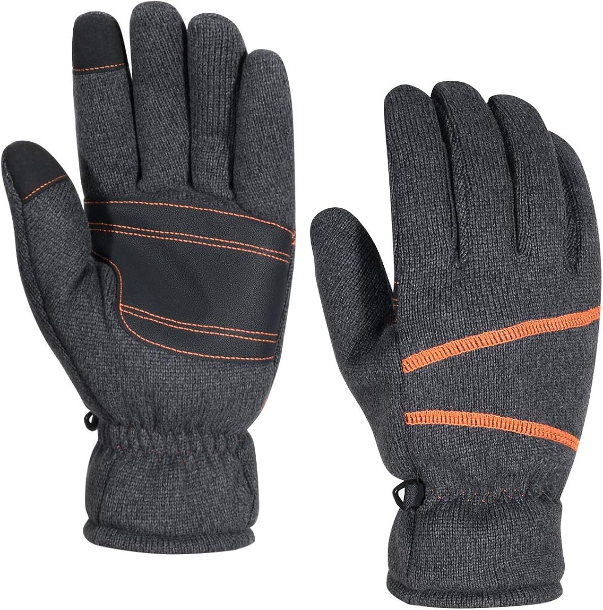 TINKUK Winter Knit Gloves for Men and Women, Touchscreen Gloves, 30 °F
