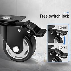 3" Caster Wheels Set of 24, Heavy Duty Casters with