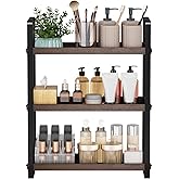 HNRLOY Bathroom Counter Organizer,Bathroom Countertop Organizer,Counter Shelf,Countertop Storage,Organization and Storage,Makeup Shelf,Sink Caddy(Brown 3 Tier)