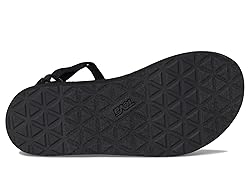 Teva Women's Flatform Sandal Slim Sport, Black, 5
