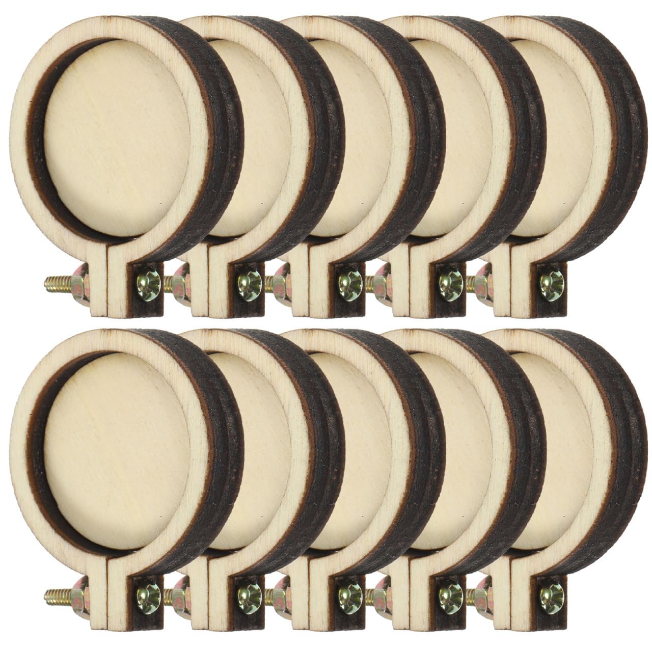 Milisten Mini Embroidery Hoops 1 Inch Oval Cross Stitch Fixing Frame for Needlework Sewing Craft Display Small Wooden Hoop Set of 10