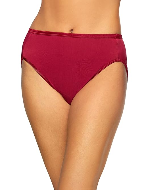 Vanity Fair Womens Illumination Hi Cut Panties (Regular & Plus Size) Briefs, Holly, 7 US