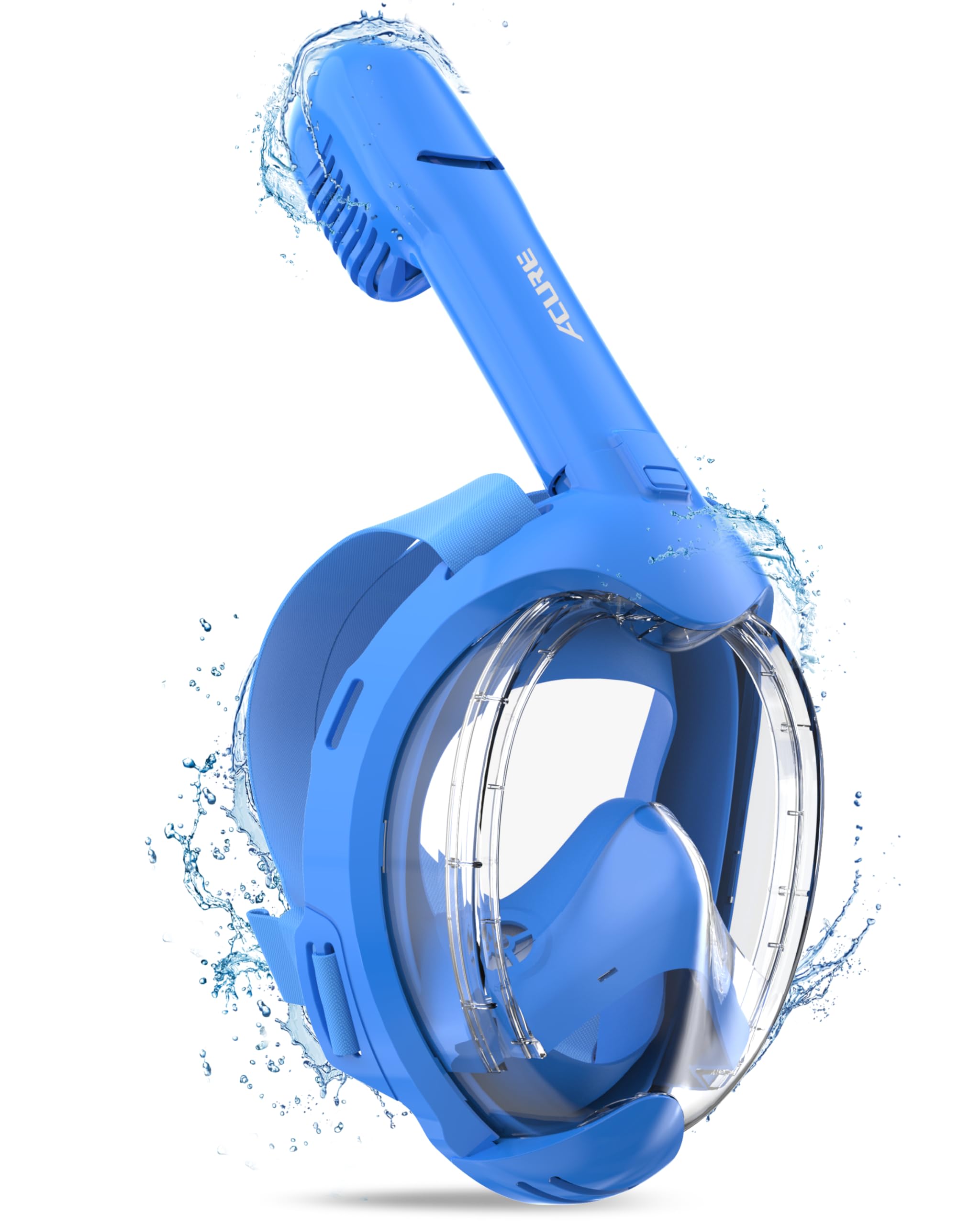 ACURE Kids Snorkel Mask Full Face SN03, Anti-Fog & Dry Top Snorkel Set, Snorkeling Gear with Easier Breathing System for 3-8 Years Old Swimming Beginners