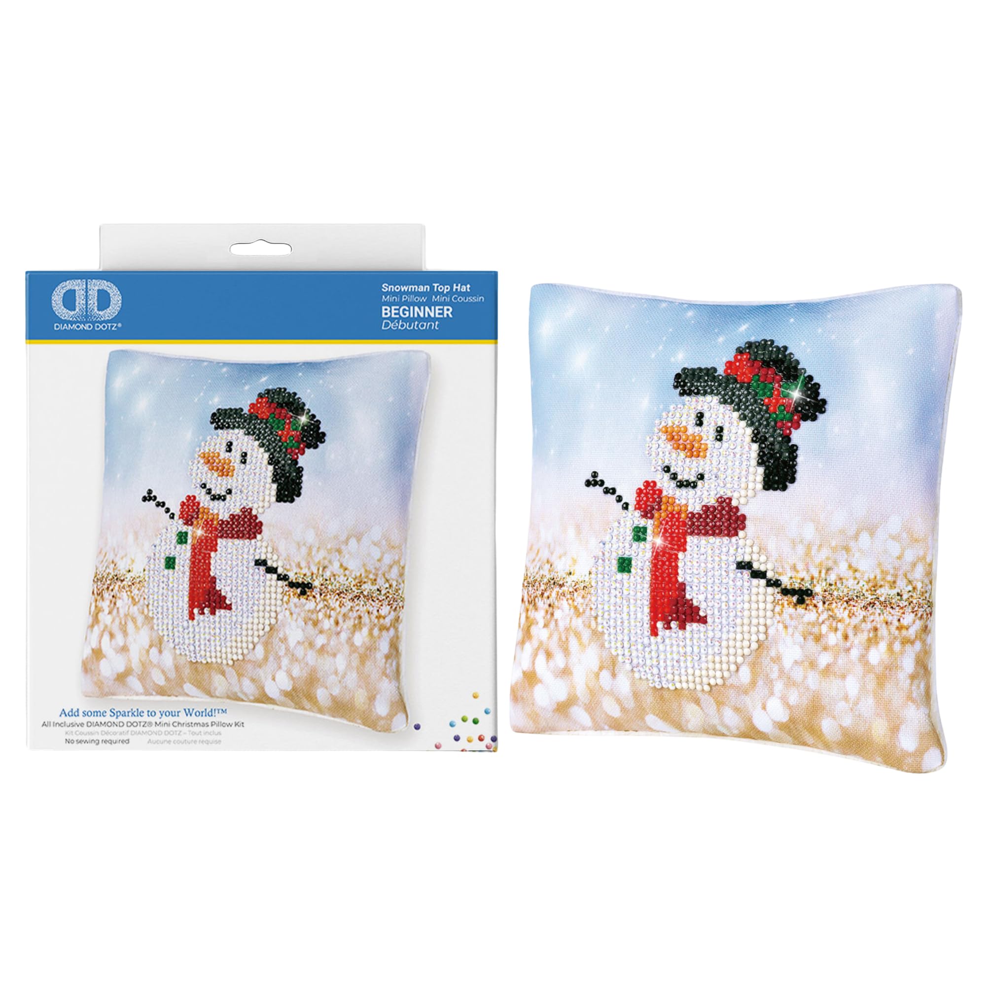 DIAMOND DOTZ DPP2 Kits, Snowman Top Hat, 18 x 18cm