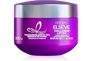 Elseve Collagen Lifter Máscara de Tratamento Condicionante Efeito Teia Para Resgate de Massa com Peptídeos de Colágeno Reconstrói a Fibra e Dá Volume por 72h 300g