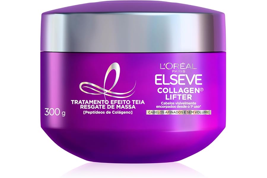 Elseve Collagen Lifter Máscara de Tratamento Condicionante Efeito Teia Para Resgate de Massa com Peptídeos de Colágeno Recons