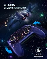 VOYEE Wireless Pro Controller for Switch PC RGB Light Turbo Wakeup 6 Axis view 5