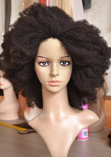 Amazon Com K Ryssma Natural Looking Afro Kinky Curly Wigs For