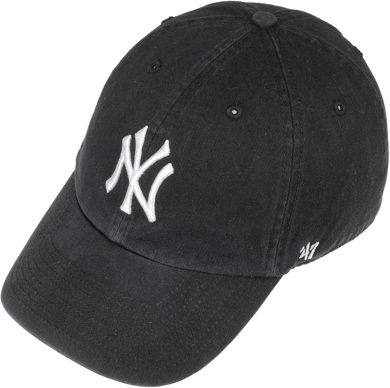 '47 MLB New York Yankees Brand Clean Up Adjustable Cap, One Size, Black : Sports Fan Baseball Caps : Clothing