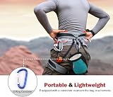 Rhino Valley Climbing Chalk Bag, No Leak Drawstring, Adjustable Belt, Carabiner view 5
