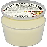 HERBOGANIC Pure African Shea Butter Raw Organic, White Ivory 100% Natural Unrefined | For Body & Hair Scalp Non GMO - 16 oz