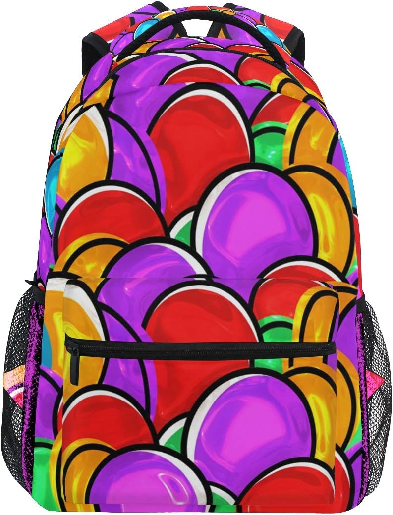 Casual Daypack Balloon Colorful Easter Egg Backpack for Boys and Girls
