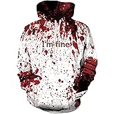 RAISEVERN Hoodies for Men Women 3D Graphic Fleece Sweatshirts Pullover Novelty Cool Funny Hoody Hooded With Pockets