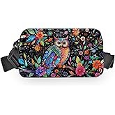 Owl Fanny Pack for Women Men Belt Bag Waterproof Waist Bags With Adjustable Straps Phone Purse Wallet Presents for Travel Sports Workout