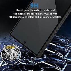Cmiuubrer 2 Pack Outer Privacy Tempered Glass for