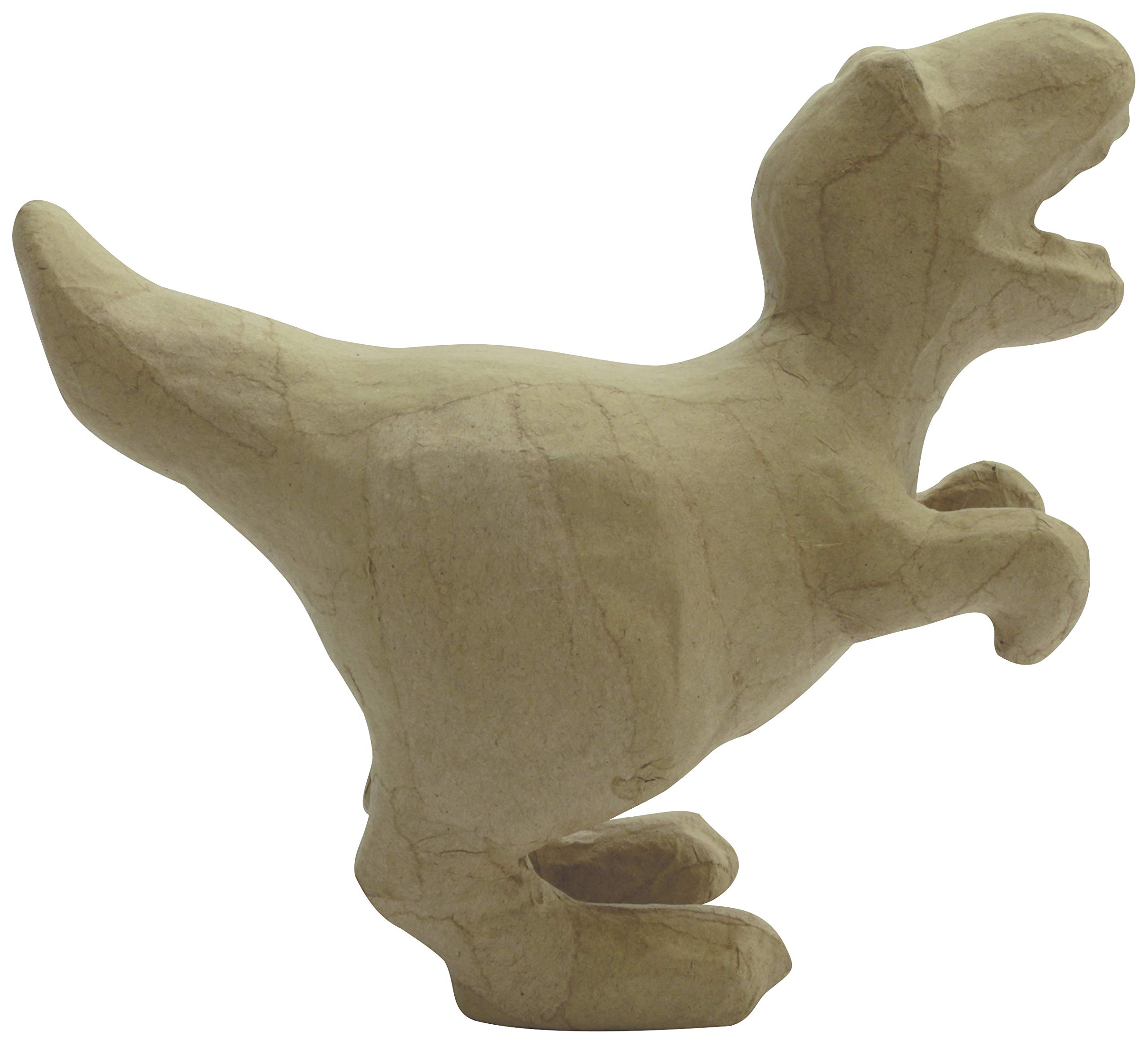 Décopatch - Ref SA215C - T-Rex Dinosaur - Papier Maché Object to Decorate - 18 x 9 x 16cm - Decorate with Décopatch Papers & PaperPatch Glue, Glitter, Paints , Brown