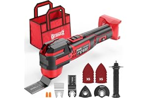 Cordless Oscillating Tool Compatible with Milwaukee 18V Battery(No Battery), 21,000 OPM Upgraded Brushless 18V Oscillating Multi-tool with 6 Speed, LED Light, DIYtoolifz 4.5° Oscillating Tool for Wood