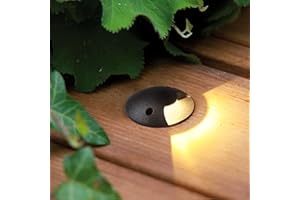 Tootok Well Lights Landscape Light Outdoor In Ground Lights Floor Lights Low Voltage LED 2W AC/DC 12V 24V Warm White Waterproof IP67 Aluminium Single Side Lighting for Step,Path,Driveway,Paver 4PACK