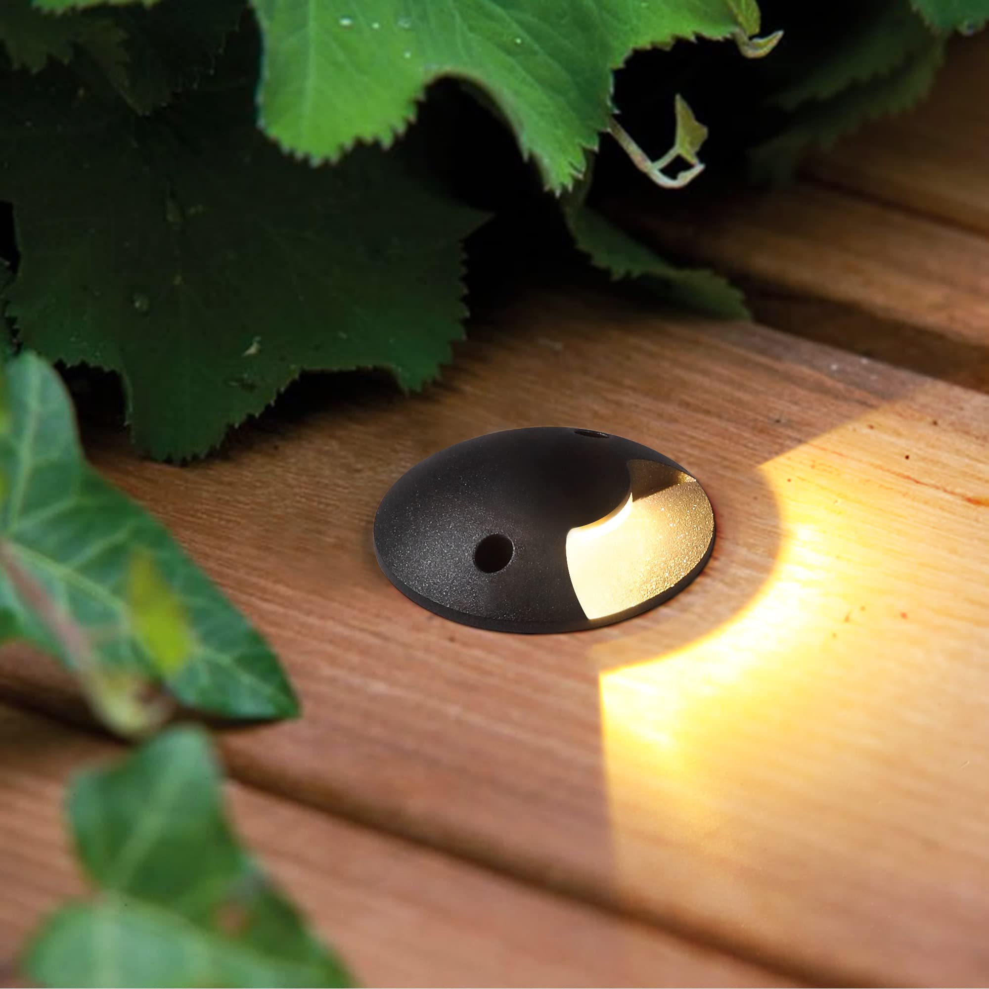 Photo 1 of Tootok LED Well Lights Outdoor In Ground Lighting Low Voltage Landscape Lighting,2W AC/DC 12V 24V Driveway Lights Warm White Waterproof IP68 Aluminium Single Side Lighting,4PACKS