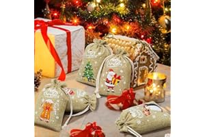 8PCS Drawstring Gift Bag, Christmas Decorations,Gift Wrapping, Weddings, Celebrations, Etc,Travel Essentials, 8PCS