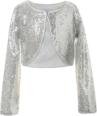silver short jacket for wedding