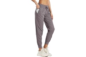 Willit Women's Studio Joggers Hiking Travel Quick Dry Pants Striped Workout Lounge Drawstring Pants with Pockets