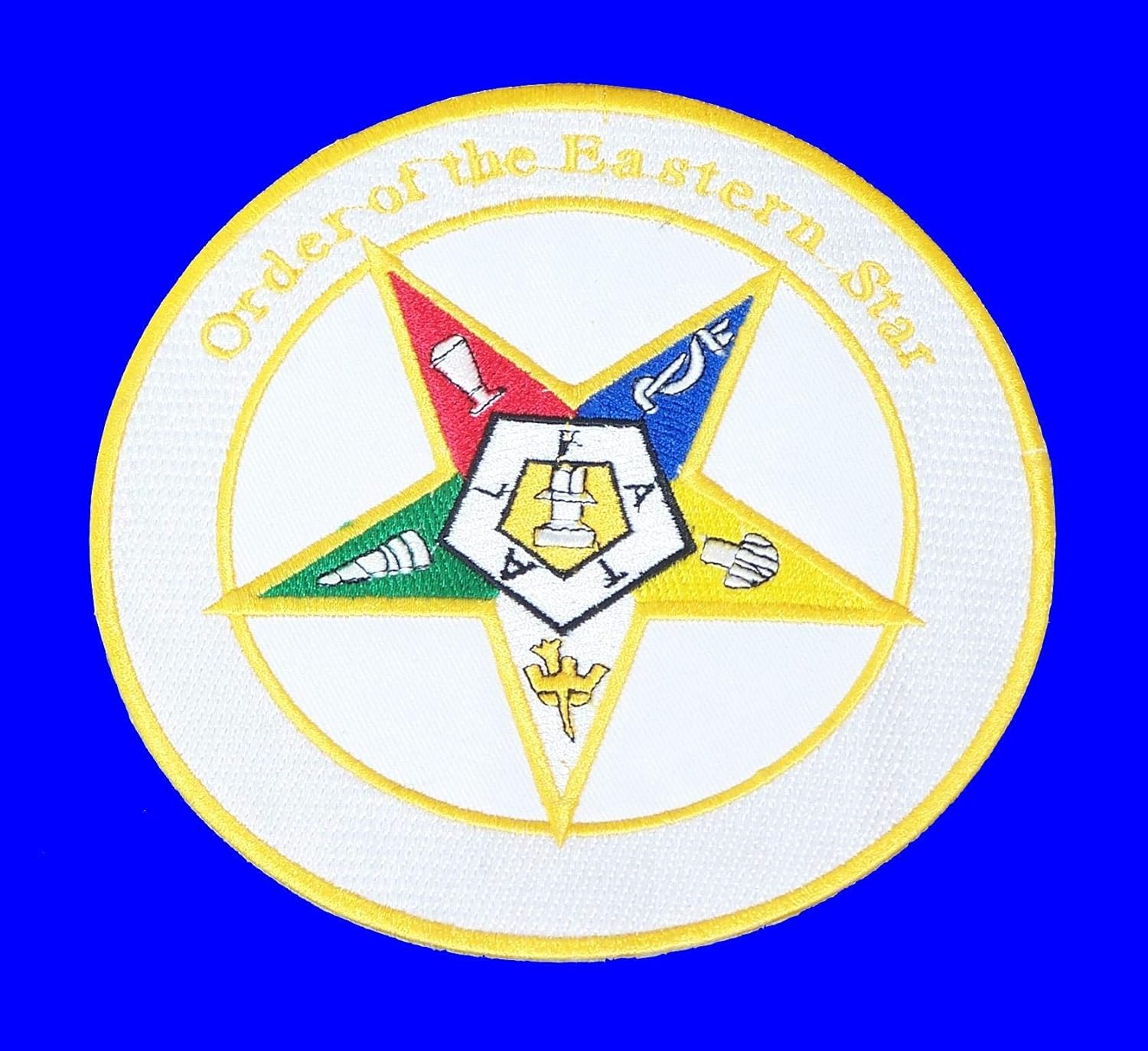 Order of The Eastern Star in Round Small Iron on Patch for