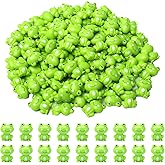 FXMHEHBB 200 Pack Mini Green Plastic Frogs, Small Frog Figurine Tiny Frogs to Hide Fairy Garden Miniature Dollhouse Home Decor Frog Decorations