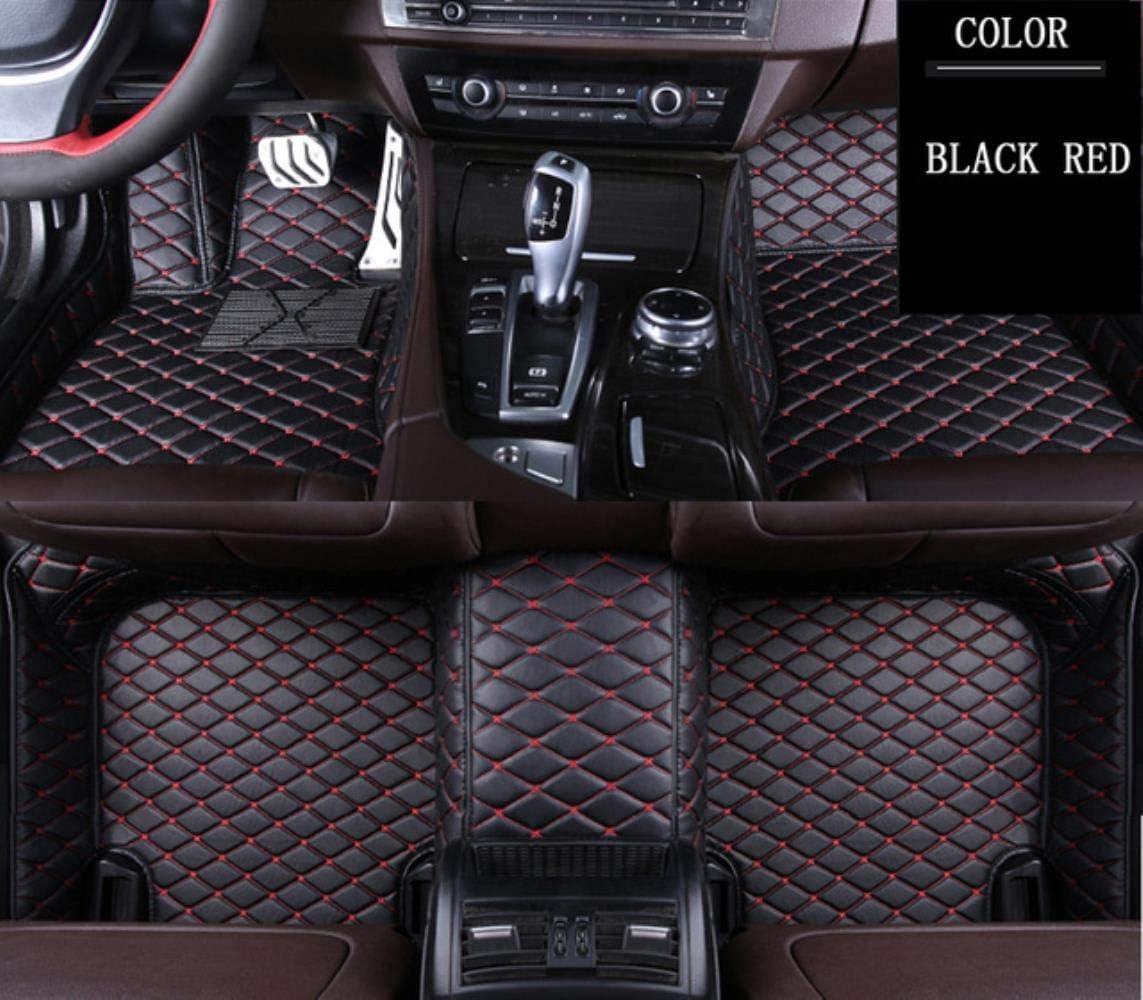 MZLJL Car foot Mats,Auto car floor Foot mat For Dodge Journey Caliber Avenger Challenger Charger waterproof accessories only for right hand drive,Black with red